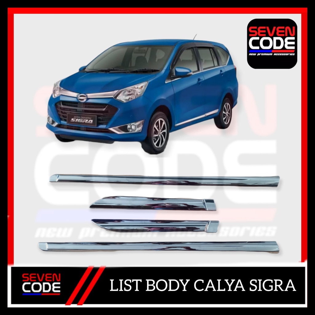 LIST BODY CALYA SIGRA CHROME ORIGINAL SIDE BODY MOULDING SIGRA CALYA CHROME ORIGINAL