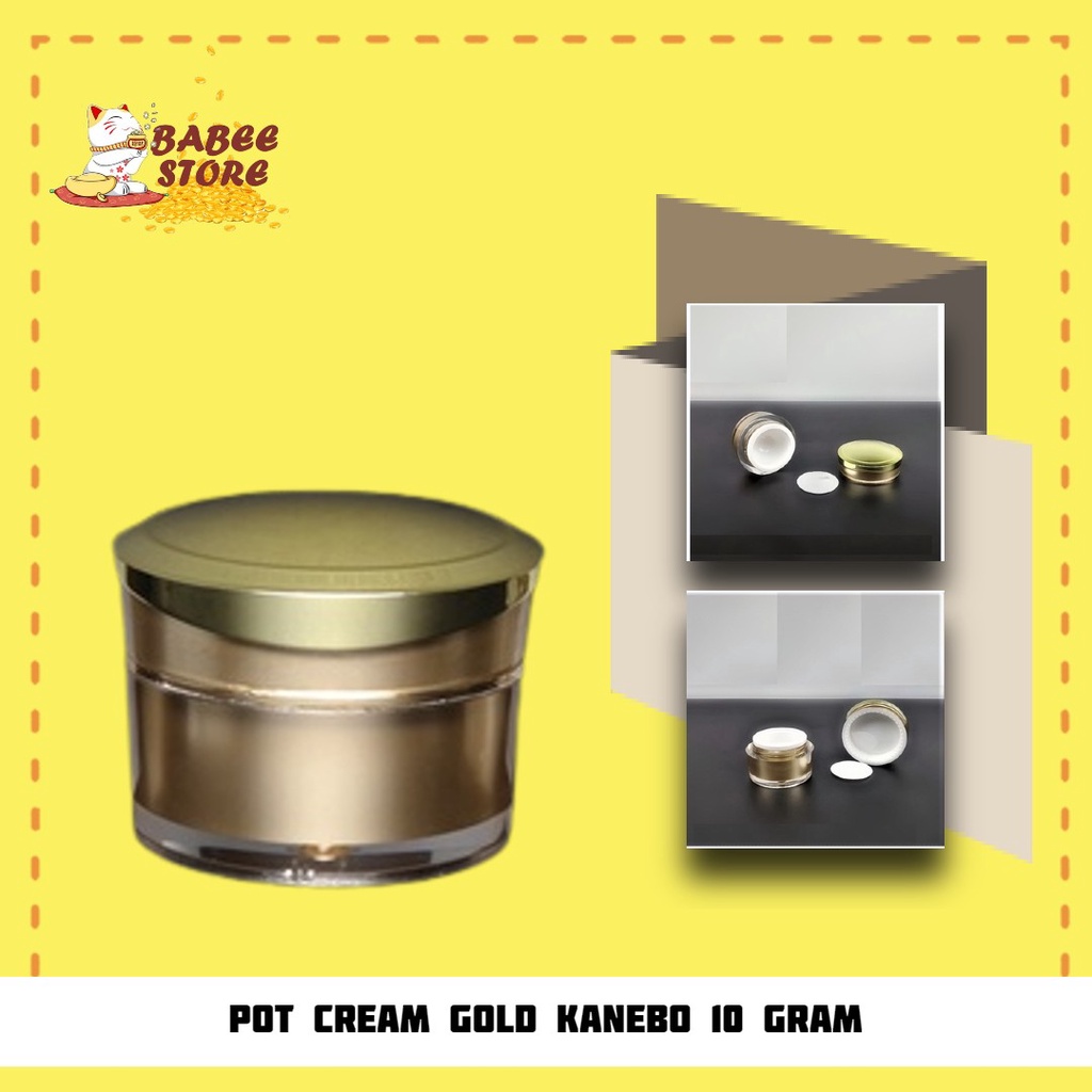 POT CREAM GOLD KANEBO 10 GRAM / POT ACRYLIC 10 GRAM / WADAH KOSMETIK / WADAH KRIM MUKA