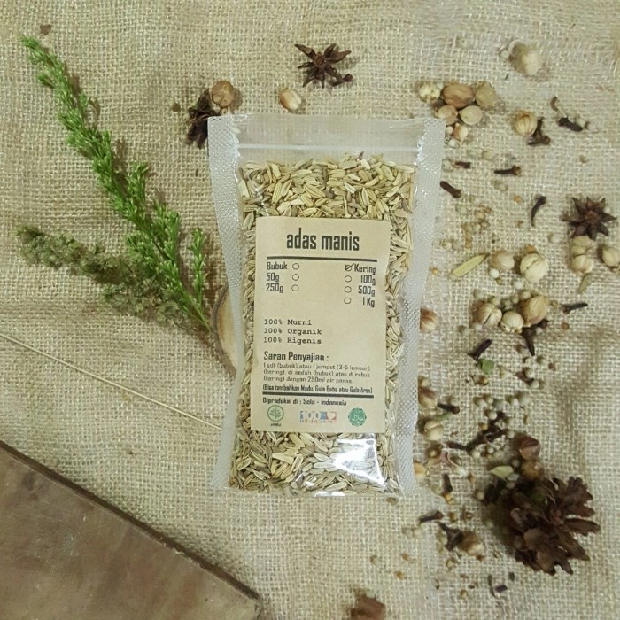 

ADAS MANIS KERING 1 Kg - / Pimpinella Anisum / JSR / REMPAH