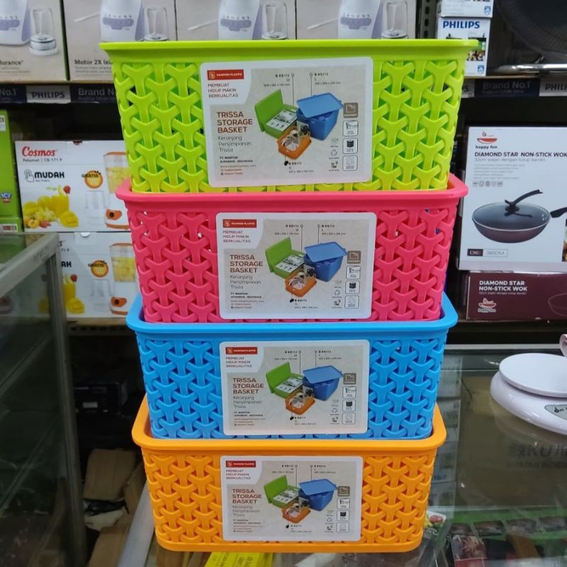 4 pcs keranjang make up tutup serbaguna