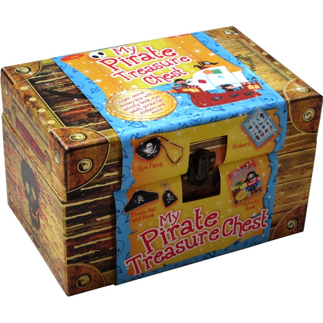 

(BOX-CHEST-PIRA) My Pirate Treasure Chest (Super Secret Money Box with Activity Book, Stickers, etc