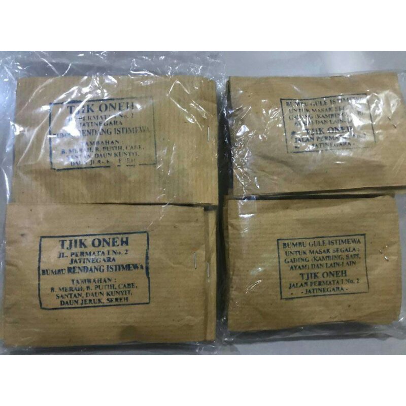 

Bumbu pemasak rendang dan gule 1 Pak istimewa cik oneh Bumbu rendang tjik oneh asli