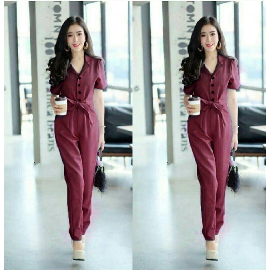 *[GLFK] Jumpsuit Wanita Terbaru / Js Buttonia / Pakaian Wanita Terbaru 2023 / Overall Jumpsuit Wanita Dewasa