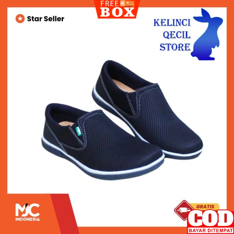 MJC INDONESIA SEPATU PRIA SEPATU CASUAL SLIP ON PRIA MR54NAVY