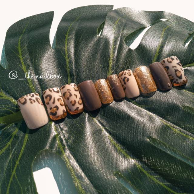THE NAILBOX Wild Leopard - Kuku palsu / fake nails nail art handmade custom