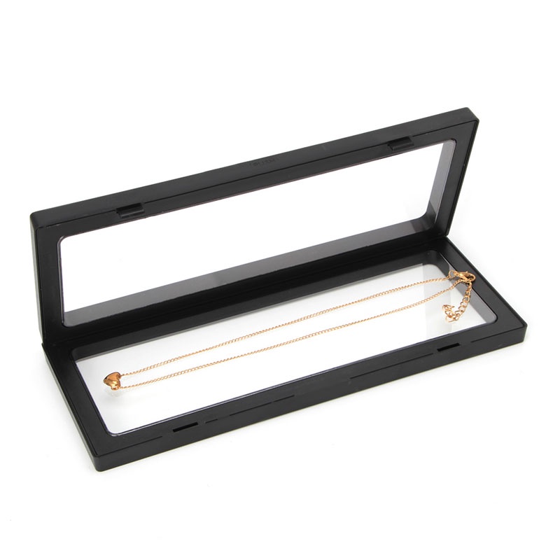 Zzz 3D Floating Display Case Stand Holder Suspensi Penyimpanan Untuk Liontin Kalung