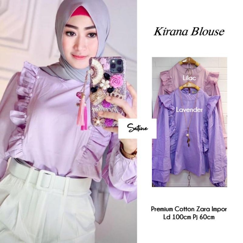 Atasan murah keren /  Kirana blouse Zara import Lilac