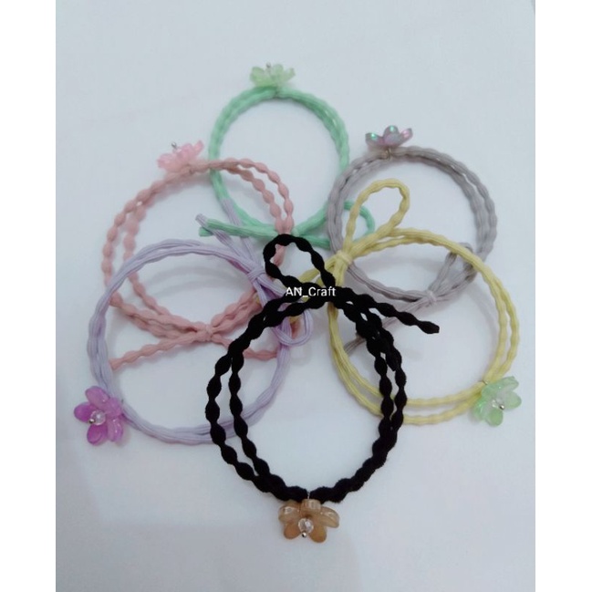 IKAT RAMBUT KOREA || GELANG TALI GEMBUL LUCU