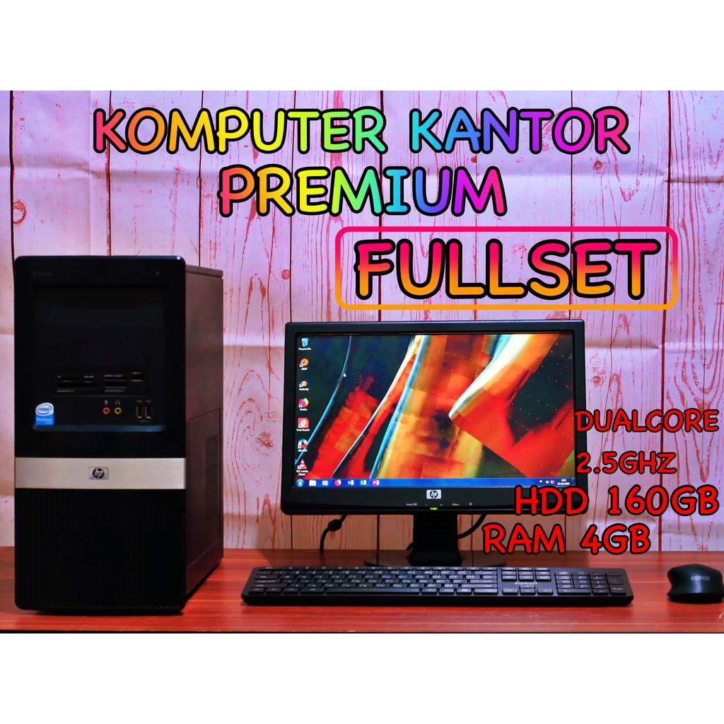 PC KOMPUTER LENGKAP FULLSET KANTORAN KANTOR ADMIN SEKOLAH ONLINE SHOP