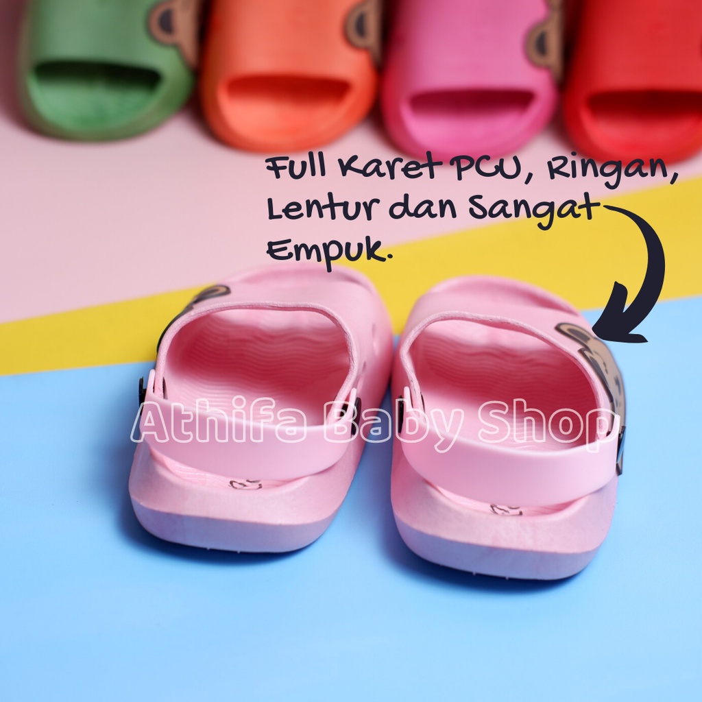 Sepatu Sandal Slop Gunung Anak Balita Bayi Perempuan Karakter Kelinci Laki Lelaki Cowok Cewe Usia 6 7 8 9 10 11 Bulan 1 2 3 4 5 6 7 Tahun Sendal Karet PCU Import -Laluna- 21337