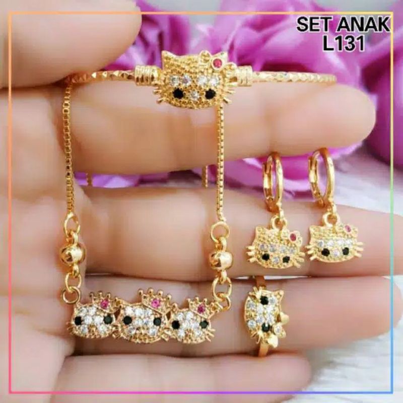 Kalung set anak kitty xuping