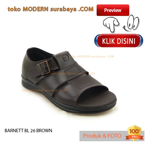 BARNETT BL 26 BROWN sepatu sandal casual sopan pria flip flop