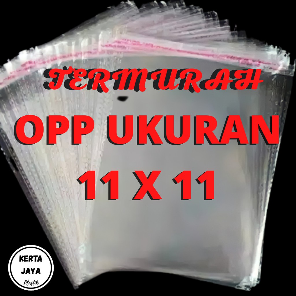 

(COD) TERMURAH!!!!! HARGA GROSIR PLASTIK OPP BENING & TEBAL ukuran 11 x11 1 PACK ISI 100 PCS