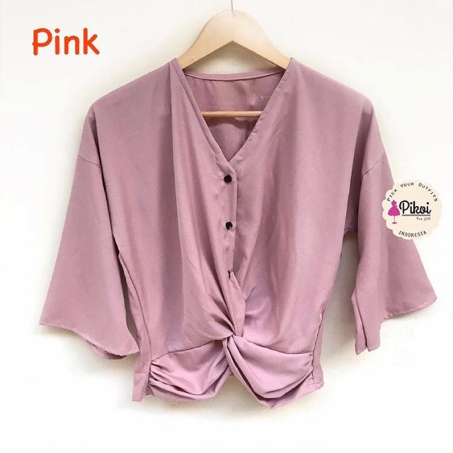 Button shirt / baju korea murah / atasan wanita bangkok / baju impor murah / vintage kekinian / 1925