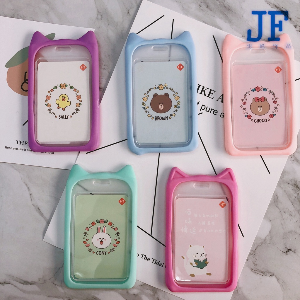Galicici Cover Pelindung Kartu Id / Dokumen Motif Kartun Untuk Travel