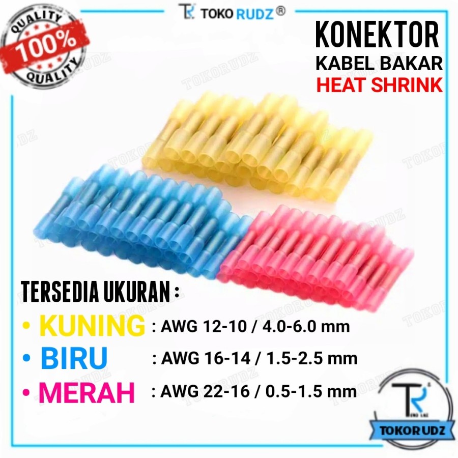 Konektor Kabel Heat Shrink Penyambung Isolasi Kabel Bakar Listrik