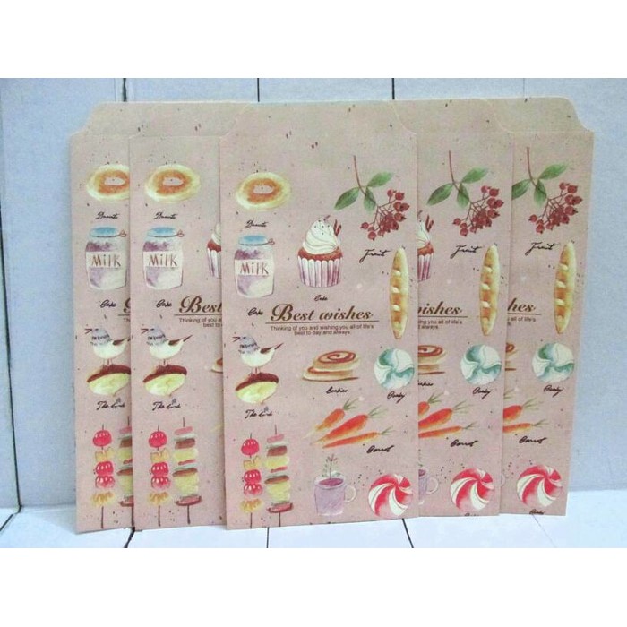 

Amplop Persegi Panjang Buka Atas / Envelope Seri Motif Cake (A)