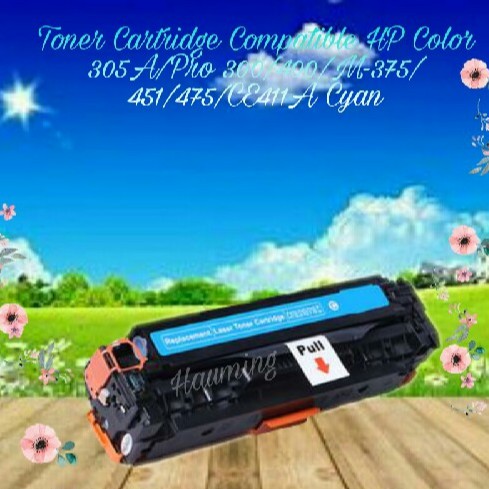 Toner Cartridge Compatible HP 305A M375 M451 M475 M375NW M451DN Pro 300 400 CE411A Cyan