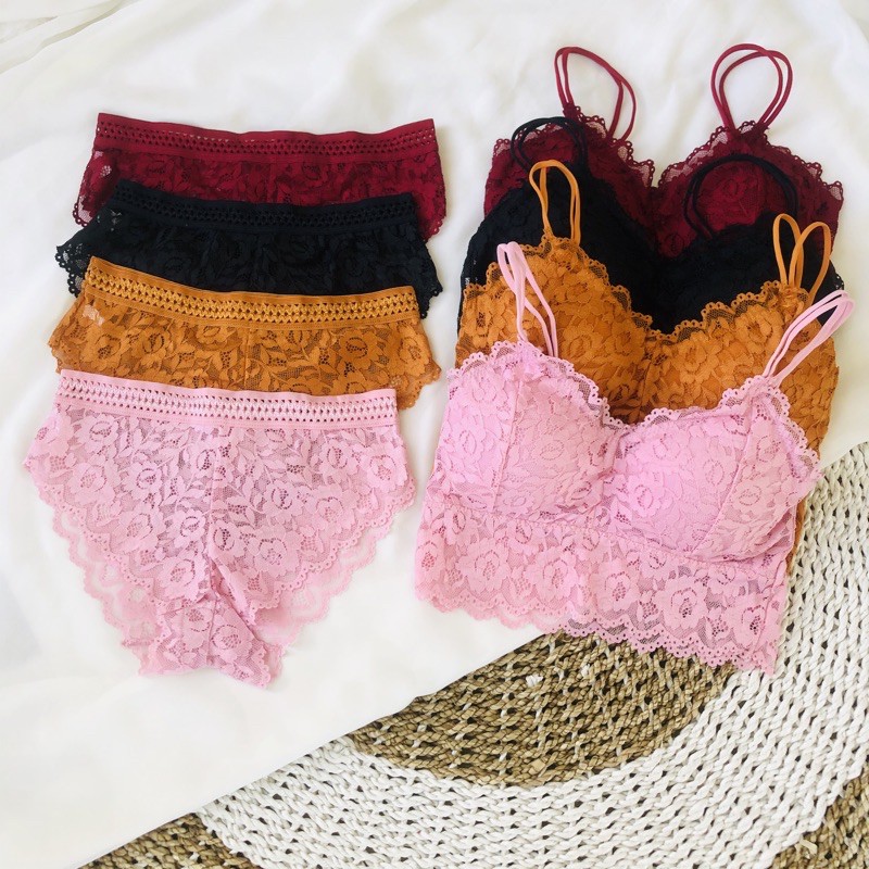 COD SHIZY SET BRALETTE PANTIES (push up bra celana dalam,bra,bralette,briefs,lingeri,bikini,cd)