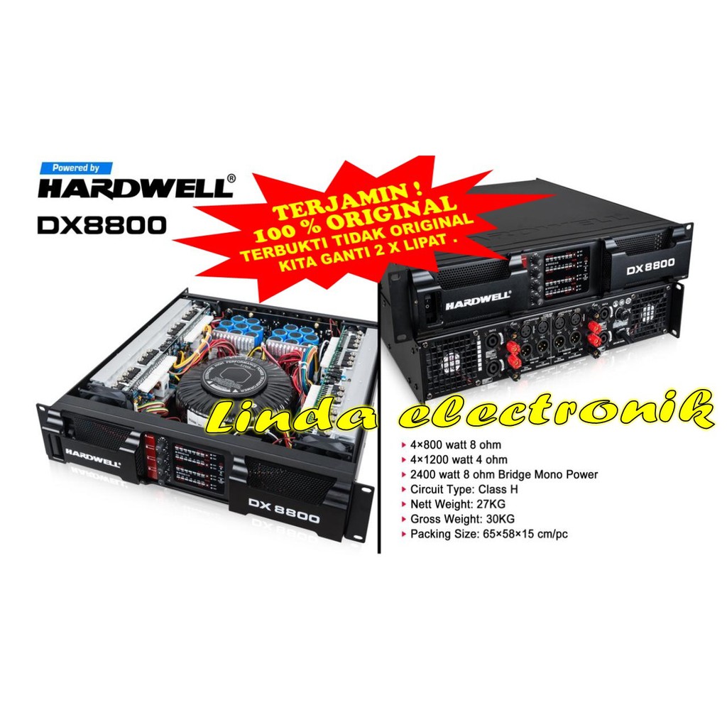 power hardwell dx 8800 dx8800 class h 2400watt original
