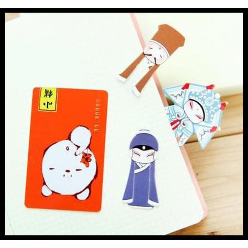 

SET PENANDA HALAMAN BUKU (BOOKMARKER) MOTIF OPERA BEIJING (1 SET ISI 7)