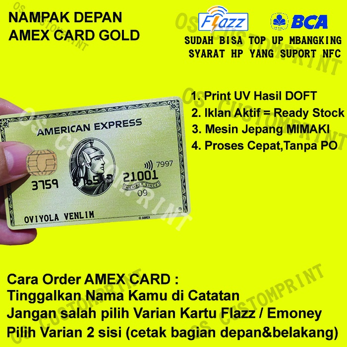 Custom Flazz BCA gen 2 atau flazz bca generasi 2 dan Emoney - GOLD