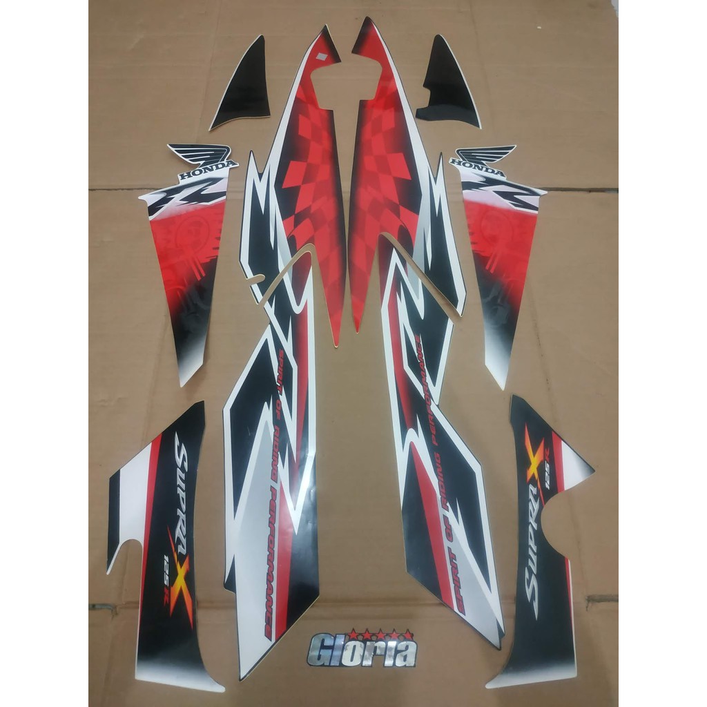 Striping List Body Supra X 125 R tahun 2008- Putih Merah