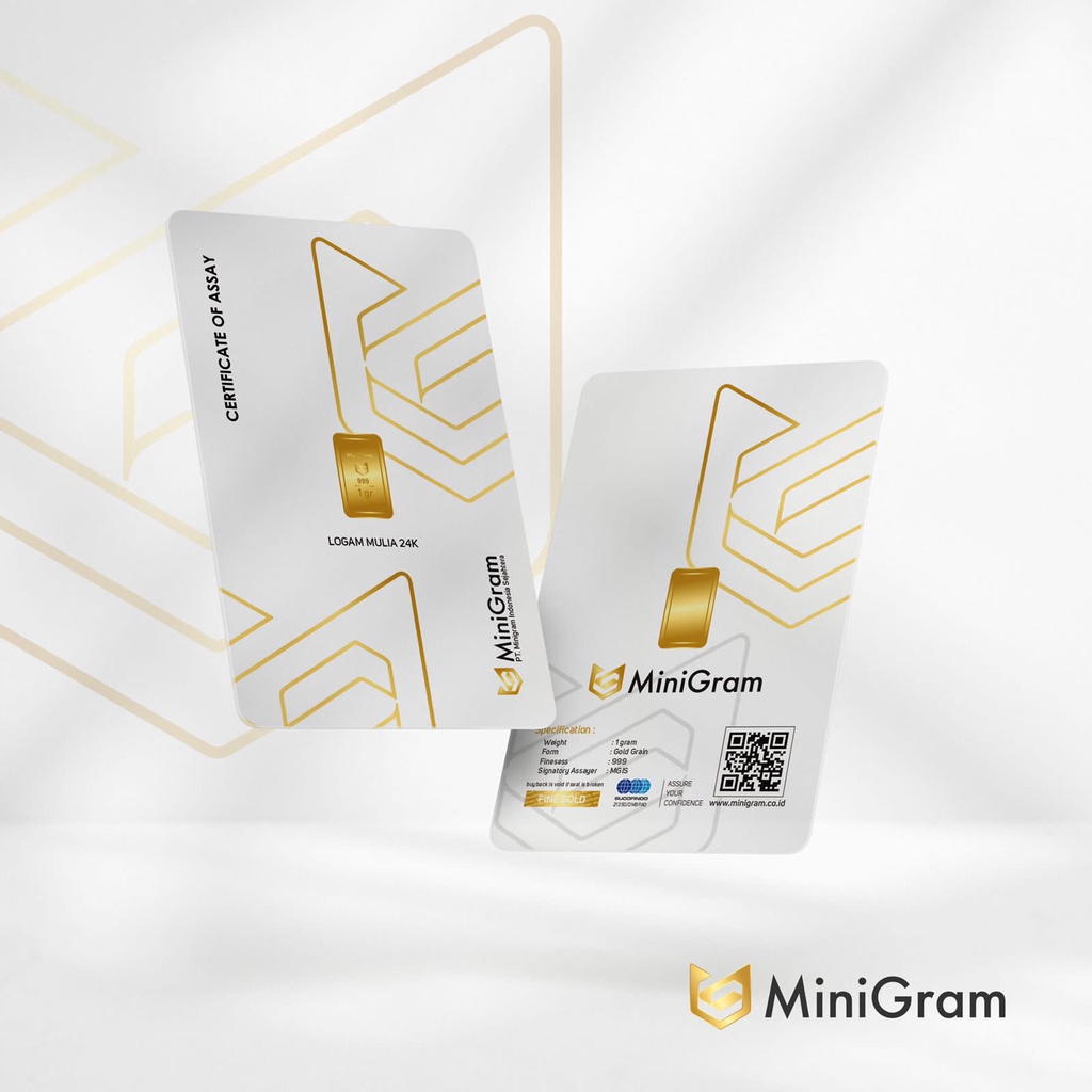 Minigram 1 Gram Emas Batangan Bersertifikat 24 Karat