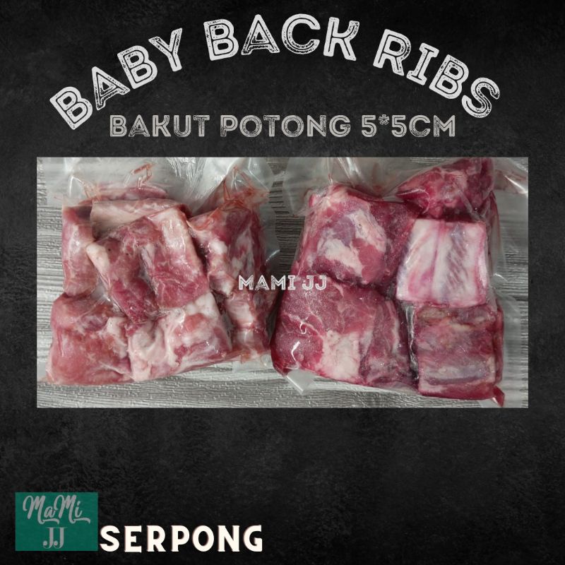 

Pork Baby Back Ribs/potong 5*5cm/Bakut/Iga Babi Potong/Bakut special