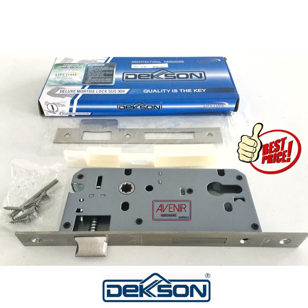 Mortise Lock Dekkson Lockcase Dekkson MTS RL DL 8585 SSS Bodi Kunci Pintu Pelor Dekson IL DL 8585 SS