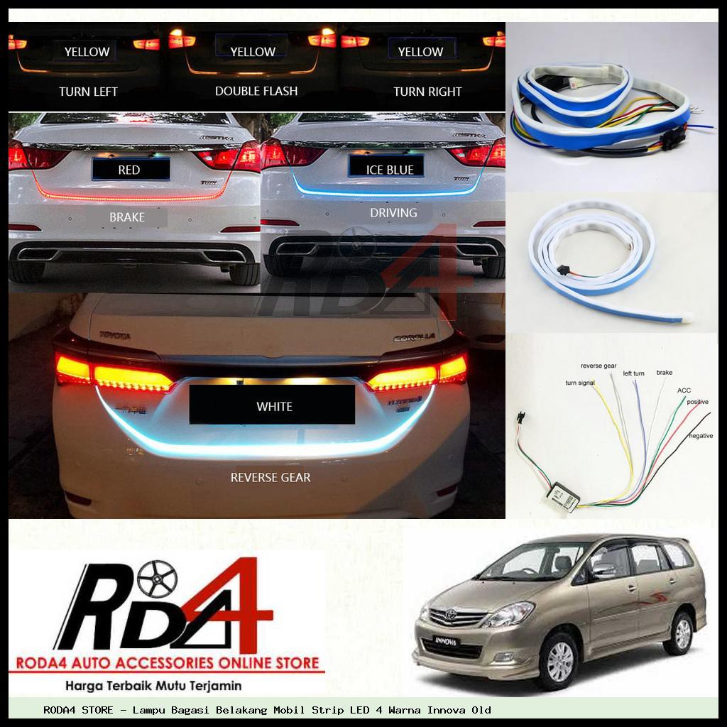 Lampu Bagasi Belakang Mobil Strip LED 4 Warna Innova Old