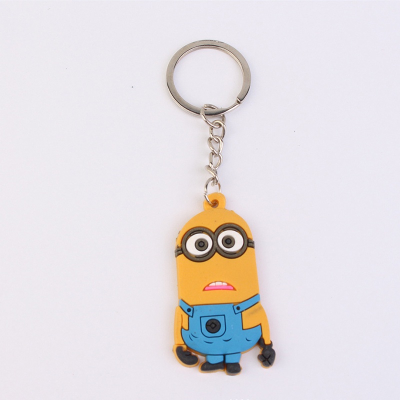 Gantungan Kunci Desain Kartun Minion Despicable Me Bahan Pvc Untuk Aksesoris Tas