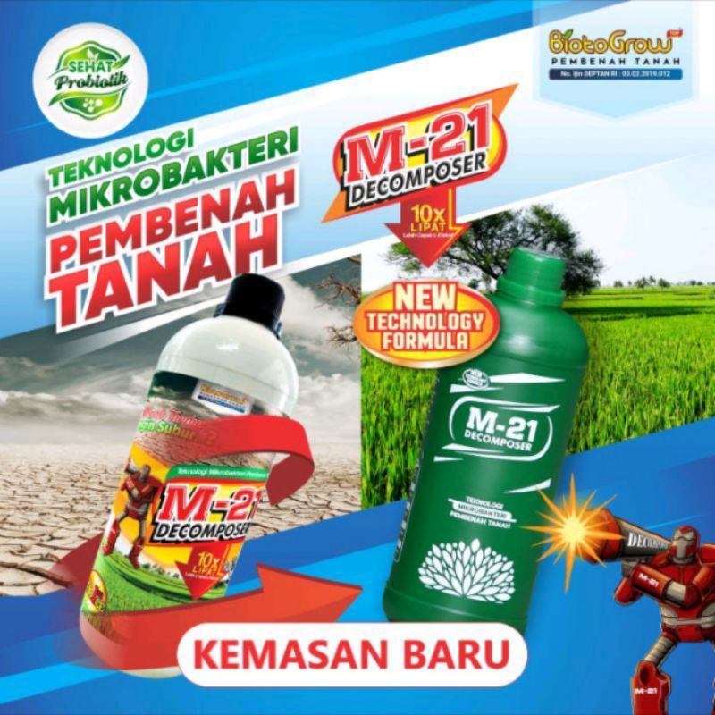 M-21 Decomposer 1 liter Bakteri Pembenah Tanah M21 Dekomposer