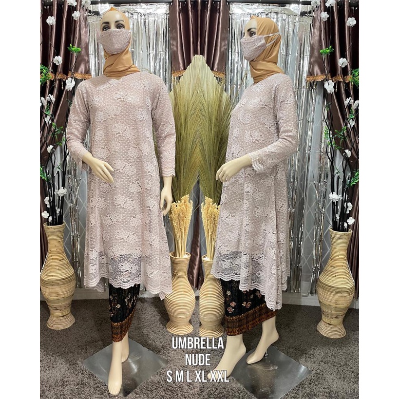 BROKAT UMBRELA SET PRISKET/LONG TUNIK/PRISKET SEMI KATUN/KEBAYA MURAH/KEBAYA MODERN