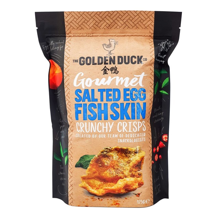 

The Golden Duck Co. Gourmet Crunchy Crisps - Salted Egg Fish Skin 125G