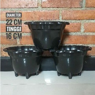  Pot  kaki warna hitam 22 pot  plastik  hitam 728 Shopee  