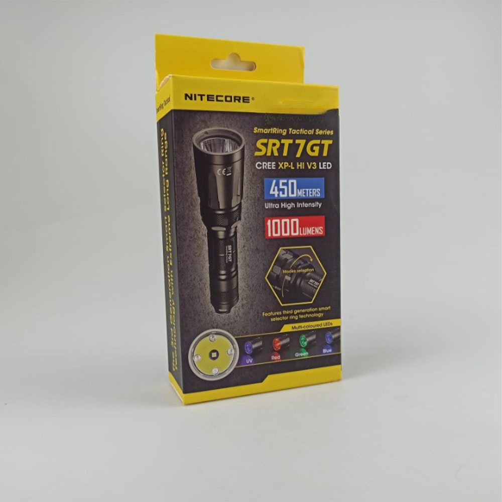 NITECORE SRT7GT Senter LED CREE XP-L HI V3 1000 Lumens - Black