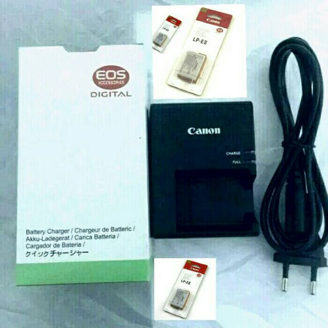 Battery Canon Lp e8 free charger Canon LC e8
