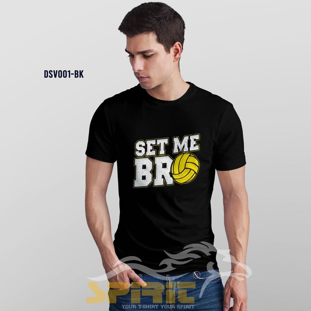 Kaos Volly Pria Wanita Mizuno Voli Printing Proliga Murah Katun Spirit Tshirt