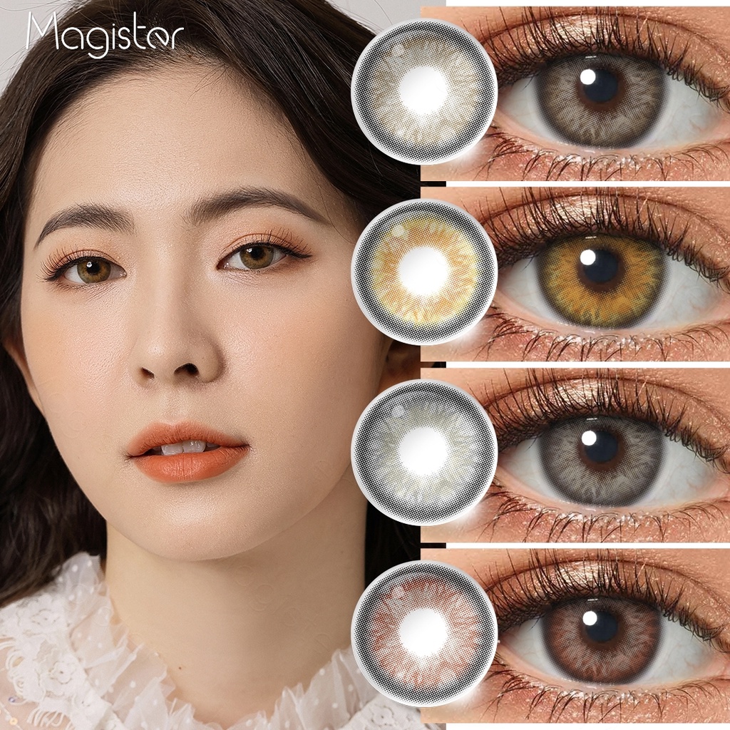 Magister softlens (COD) Sepasang lensa kontak berwarna Diameter 14.2MM softlens murah