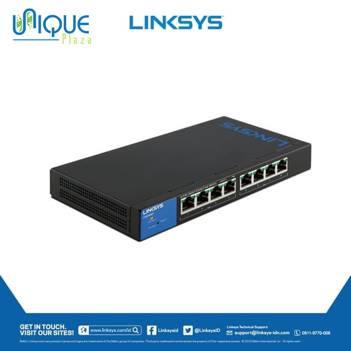 Linksys LGS308P-AP Switch 8 Port Business Smart Gigabit PoE+ Switch