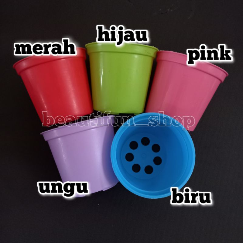 Pot montessori sorting pompom | pot plastik warna uk 8 | pot warna plastik | pot warna warni | pot b