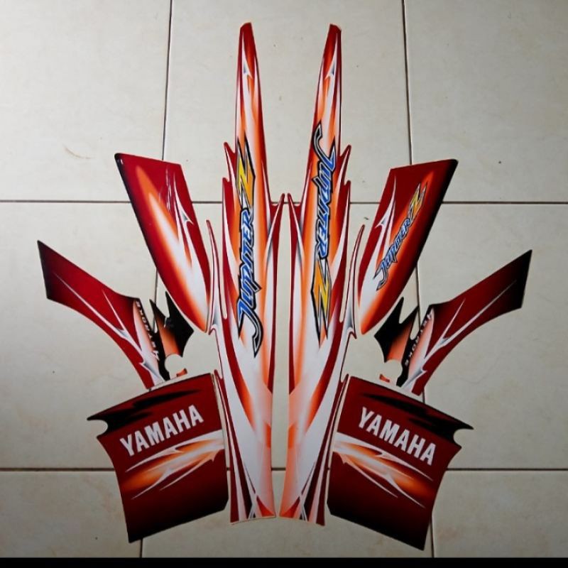 striping motor yamaha jupiter z 2007 merah