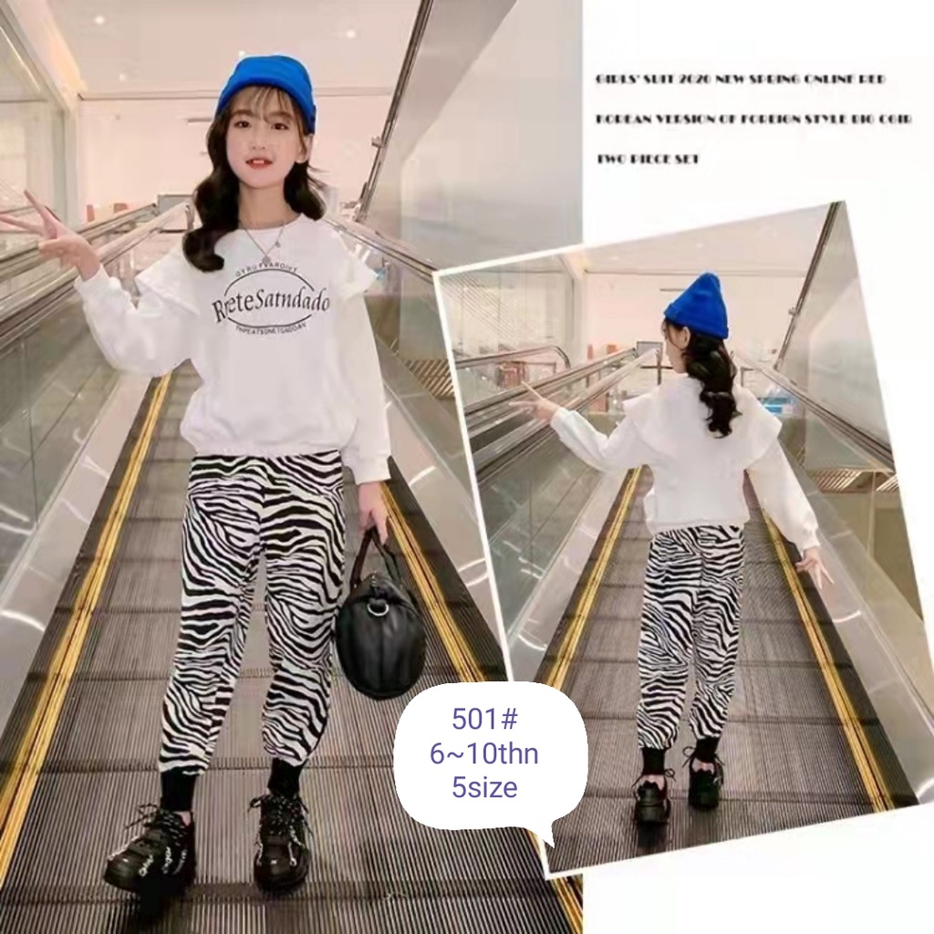 501 BAJU ANAK CEWEK TANGGUNG SETELAN KOREA IMPORT #501 6-10 TAHUN