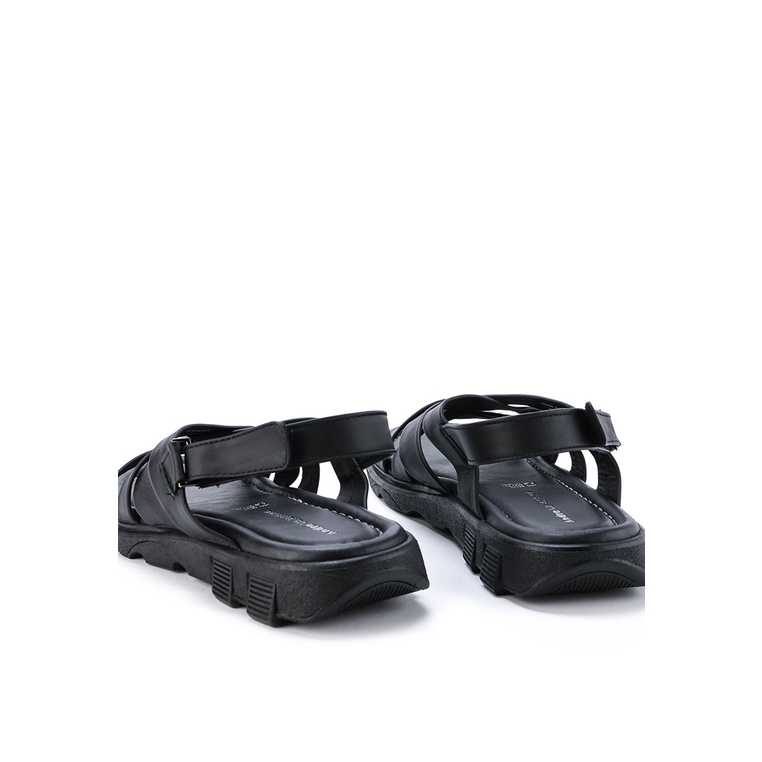 SANDAL SLIDE KULIT ANDRE VALENTINO PRIA ORIGINAL SLINGBACK HITAM AVM12