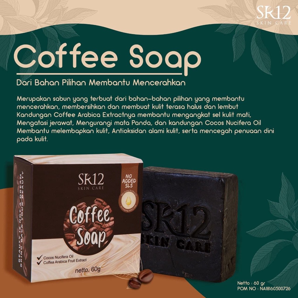 Sabun Kopi SR12 - Sabun Kopi - Isi 60 gram