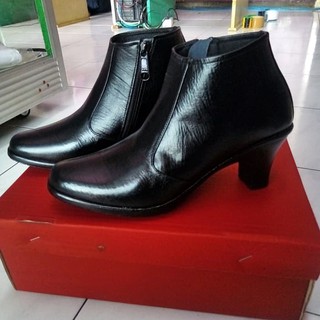  Sepatu  PDH  cewek polwan kulit asli pantofel  wanita  