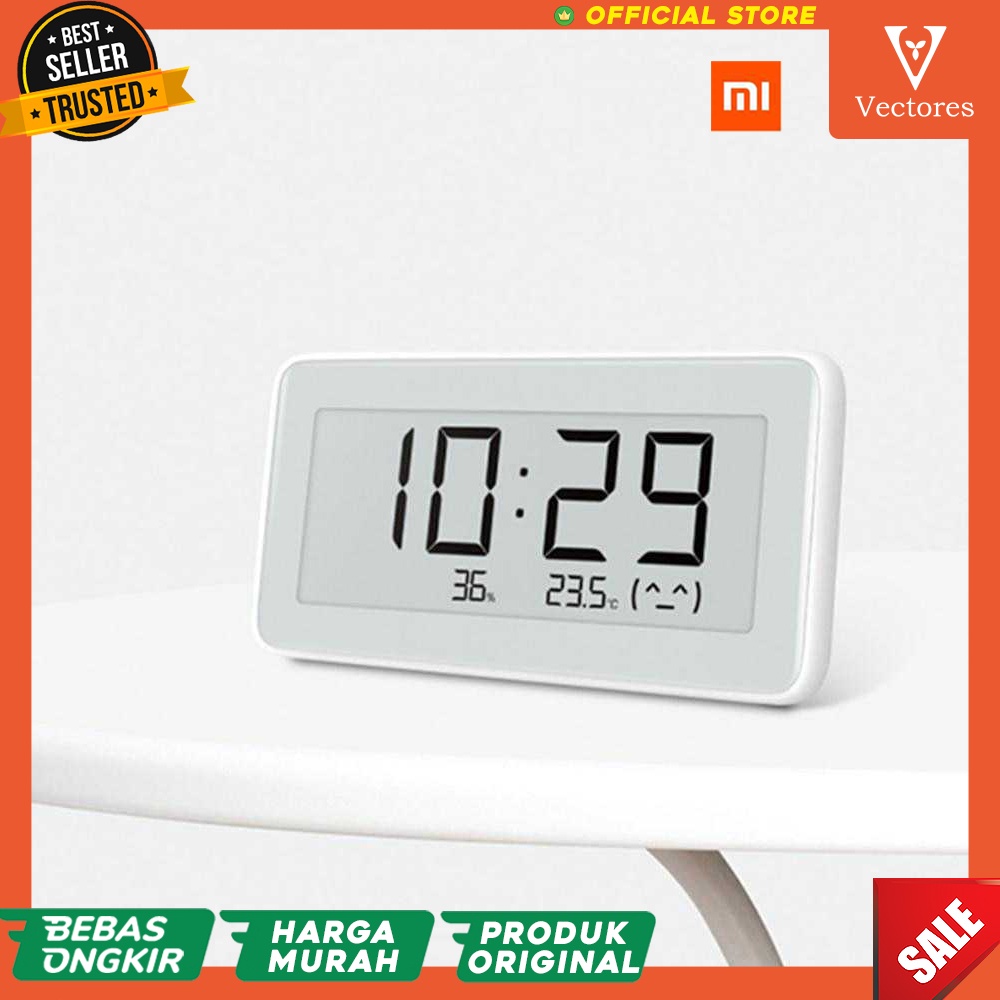 Xiaomi Jam Meja Digital Weker Thermometer Humidity Sensor Bluetooth Simple Estetik Putih Murah