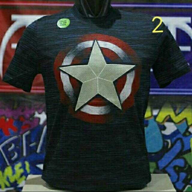 Kaos Superhero Wash dan Motif