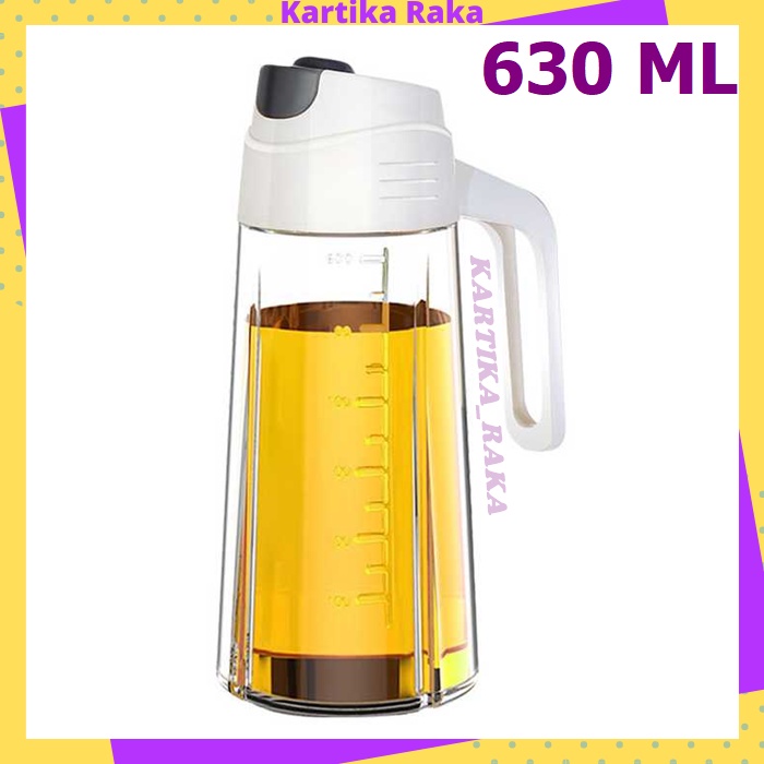 KR Botol Minyak Goreng Kaca Wadah Tempat Kaca Minyak Goreng Jelantah Seasoning Jar Serbaguna 630ml